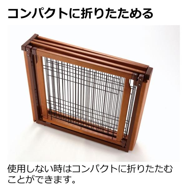 リッチェル Richell ペット用木製3WAYサークル 6面50H ブラウン