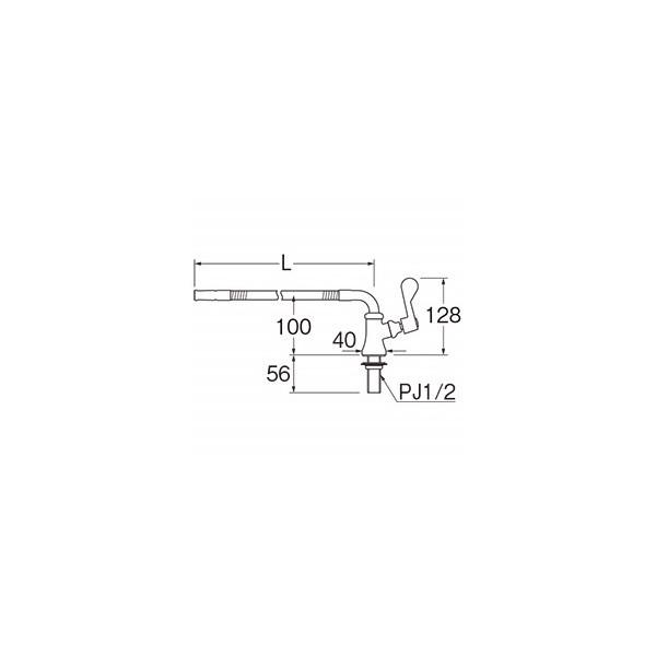 SANEI 三栄水栓製作所 A5380A4-13 厨房用ベンリー立形自在水栓 (共用形