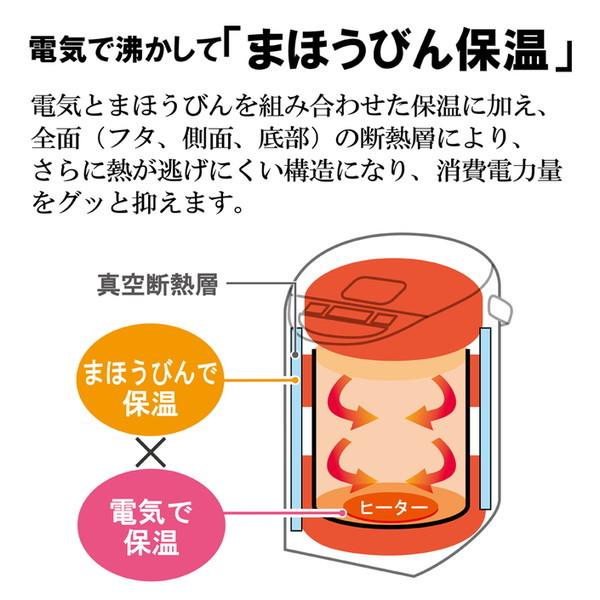 象印 電気ポット ZOJIRUSHI 優湯生 CV-WB30-WA ホワイト 象印 電気ポット ZOJIRUSHI 優湯生 CV-WB30-WA ホワイト