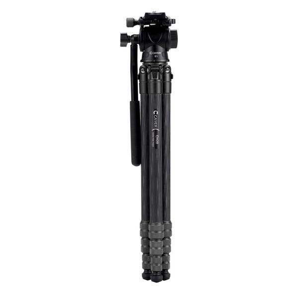 エツミ VCAYER-CH20S1BK ブラック CHシリーズ コンパクトカーボン三脚雲台セット (4段/脚径19mm)_10