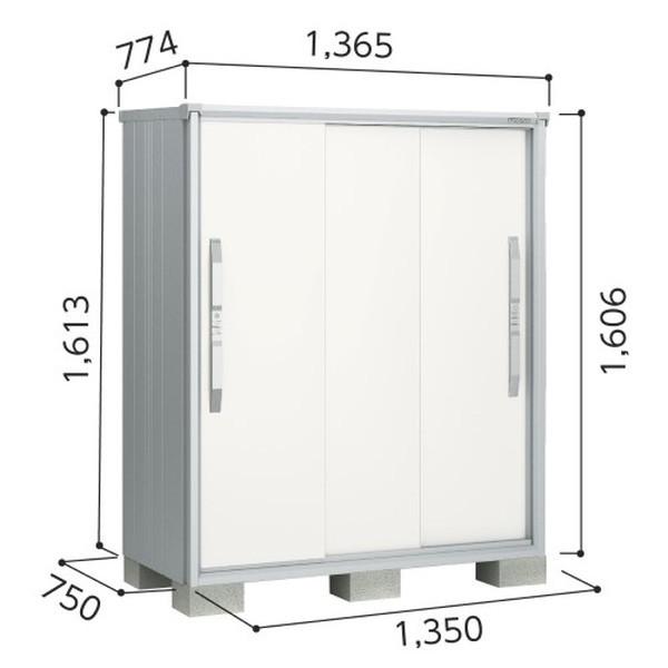 ヨドコウ ESF1307DWC ウッディココア エスモ 小型物置 (3枚扉 1350×750×1613) 法人向け・配送のみ販売 メーカー直送