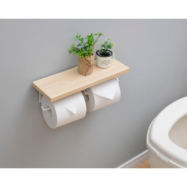 山善（YAMAZEN） RPH-W(WN/MWH) トイレットペーパーホルダー ダブル