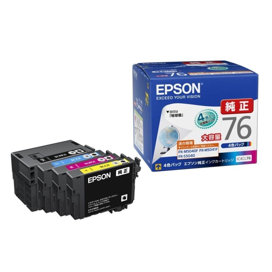 EPSONインクカートリッジ 76 4色10セット EPSON IC4CL76 [4色パック] 価格比較 - 価格.com