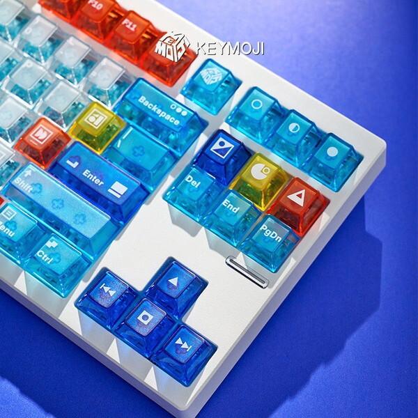 KEYMOJI kj-kcs-mondrian クリアキーキャップセット : XPRICE Yahoo!店