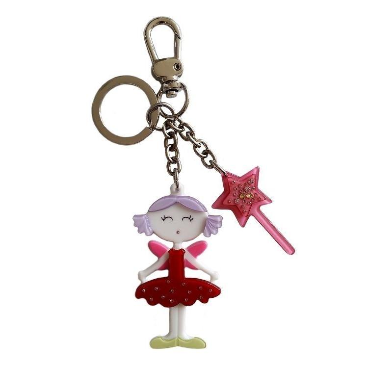 キッズ アクセサリー Adelaide New York フェアリー キーホルダー 女の子 アクリル スワロフスキー ギフト プレゼント