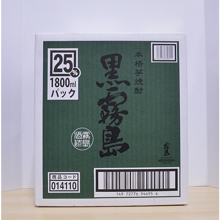 芋焼酎 黒霧島25度1.8Lパック 1ケース（6本） - 焼酎