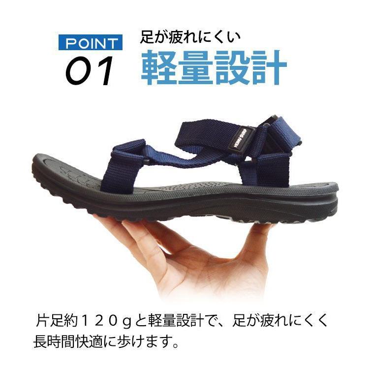 スポーツサンダル 軽量 マジックテープ サンダル メンズ ストラップ