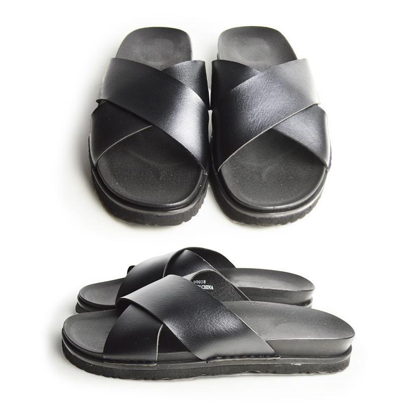 サンダル メンズ クロスサンダル コンフォートサンダル クロスベルト