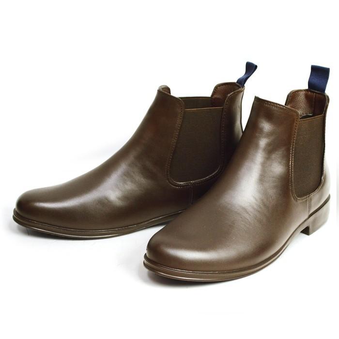 ビジネスシューズ 防水 レインシューズ サイドゴアブーツ メンズ 革靴