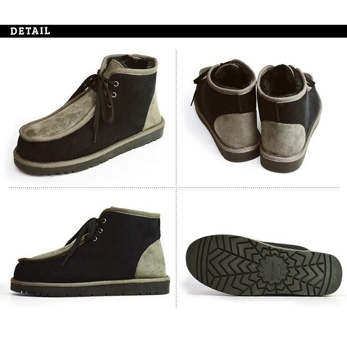 靴 メンズ ワークブーツ チャッカブーツ ブーツ ムートンブーツ