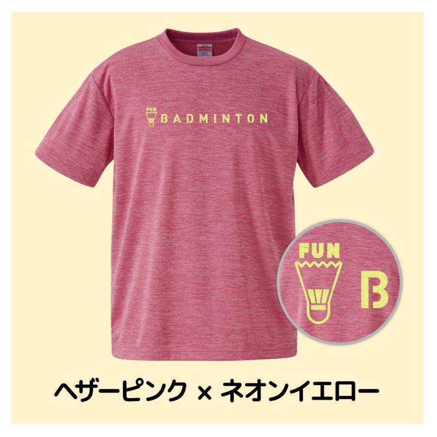 バドミントン Tシャツ ドライ ヘザー ウェア ラメ 練習着 チーム クラブ 全12色 B20H｜apricot-uns｜09