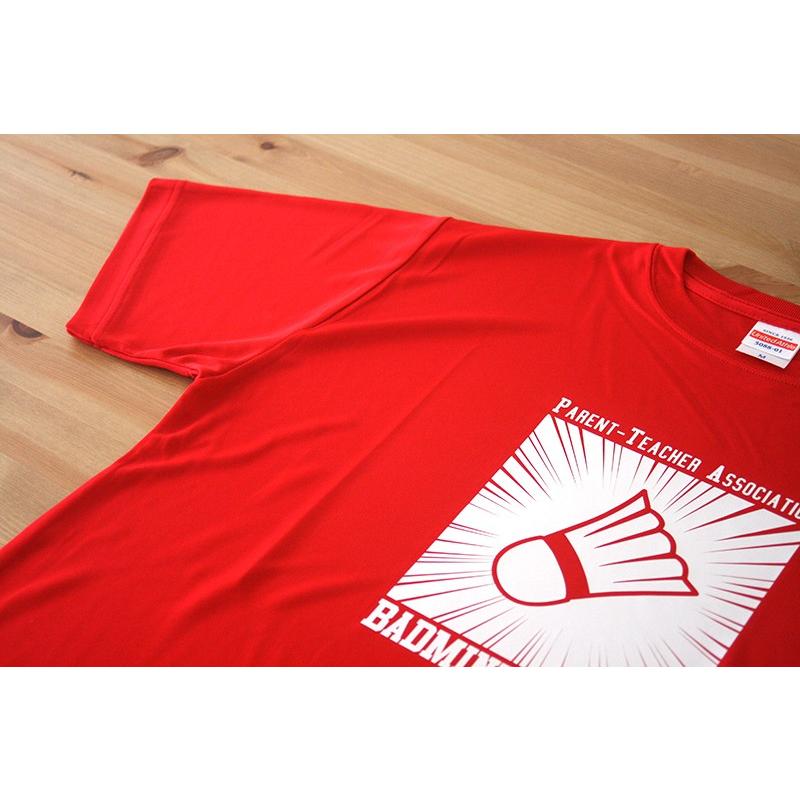 バドミントン Tシャツ 半袖 ドライシルキー ウェア 練習着 PTA
