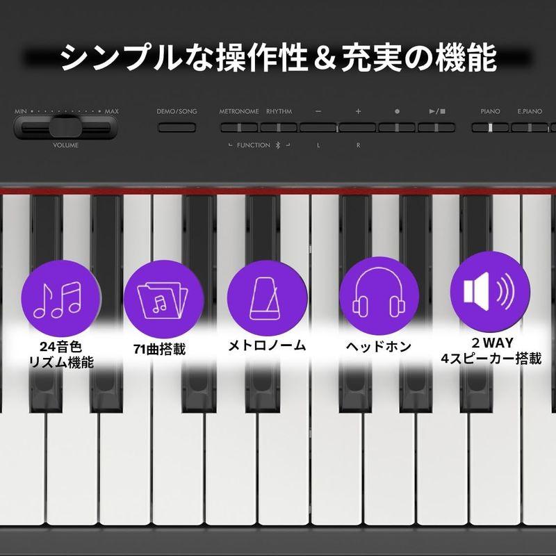 京都にて購入 ヤマハ 電子ピアノ P-225WH Pシリーズ 88鍵盤 本格的タッチ感 コンパクト 持ち運び アプリ ホワイト