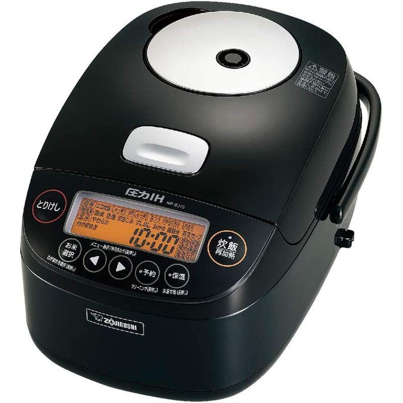 象印 炊飯器 5.5合 圧力IH式 極め炊き 鉄器コートプラチナ厚釜 保温40時間 ブラック NP-BJ10-BA 炊飯器 5合 圧力IH式 極め炊き 鉄器コートプラチナ厚釜 保温40時間 ブラック NP BJ10 BA