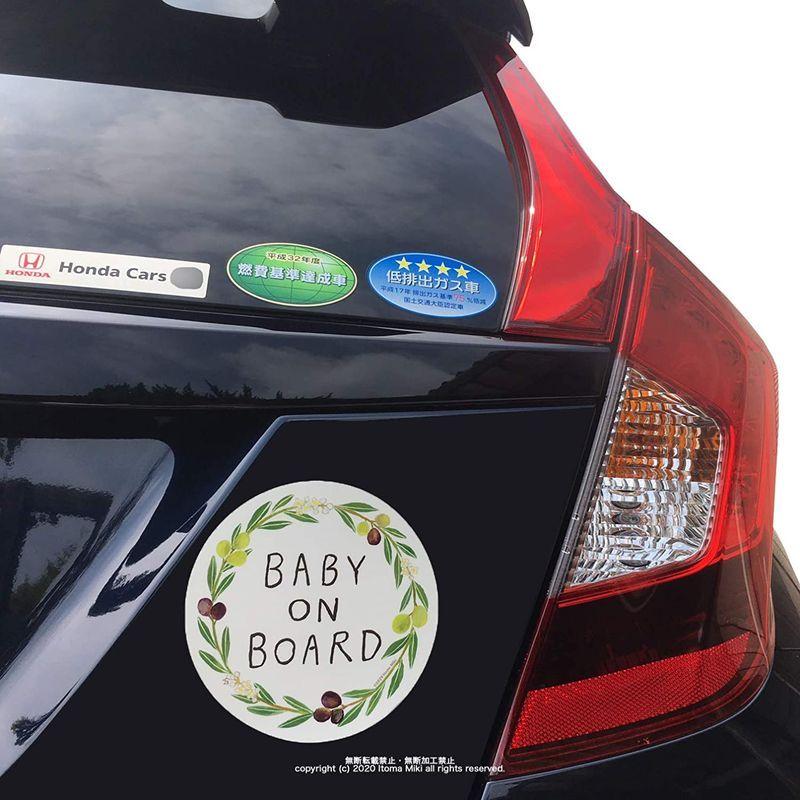Baby On Board オリーブリース 車用 カーステッカー マグネット 赤ちゃんが乗ってます April Store 通販 Yahoo ショッピング