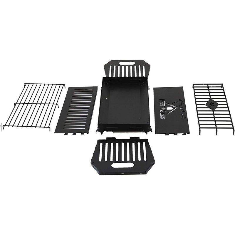 Propworks バーベキューコンロ 焚き火台 アウトドアコンロ 焚火台BBQコンロ 2-4人用 ポータブル グリル&ファイヤーピット バーベキューコンロ 焚き火台 アウトドアコンロ 焚火台BBQコンロ 4人用 ポータブル グリル&ファイヤーピット