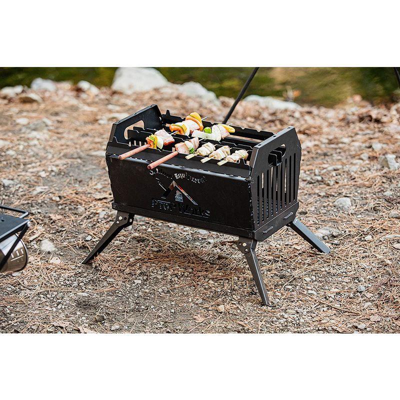 Propworks バーベキューコンロ 焚き火台 アウトドアコンロ 焚火台BBQコンロ 2-4人用 ポータブル グリル&ファイヤーピット バーベキューコンロ 焚き火台 アウトドアコンロ 焚火台BBQコンロ 4人用 ポータブル グリル&ファイヤーピット