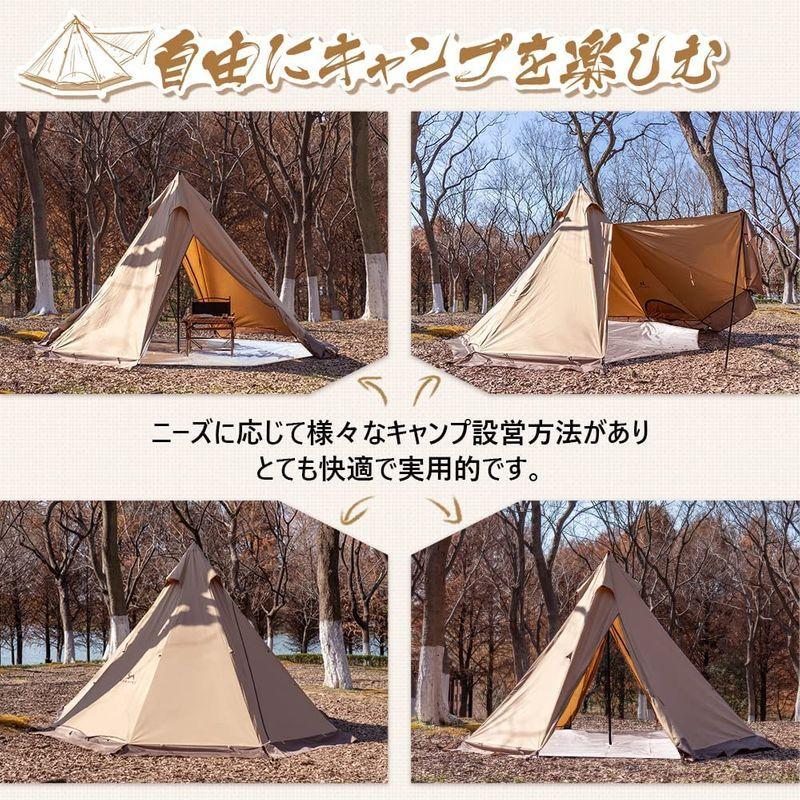 TOMOUNT ベルテント ワンポールテント ポリコットン ベージュ