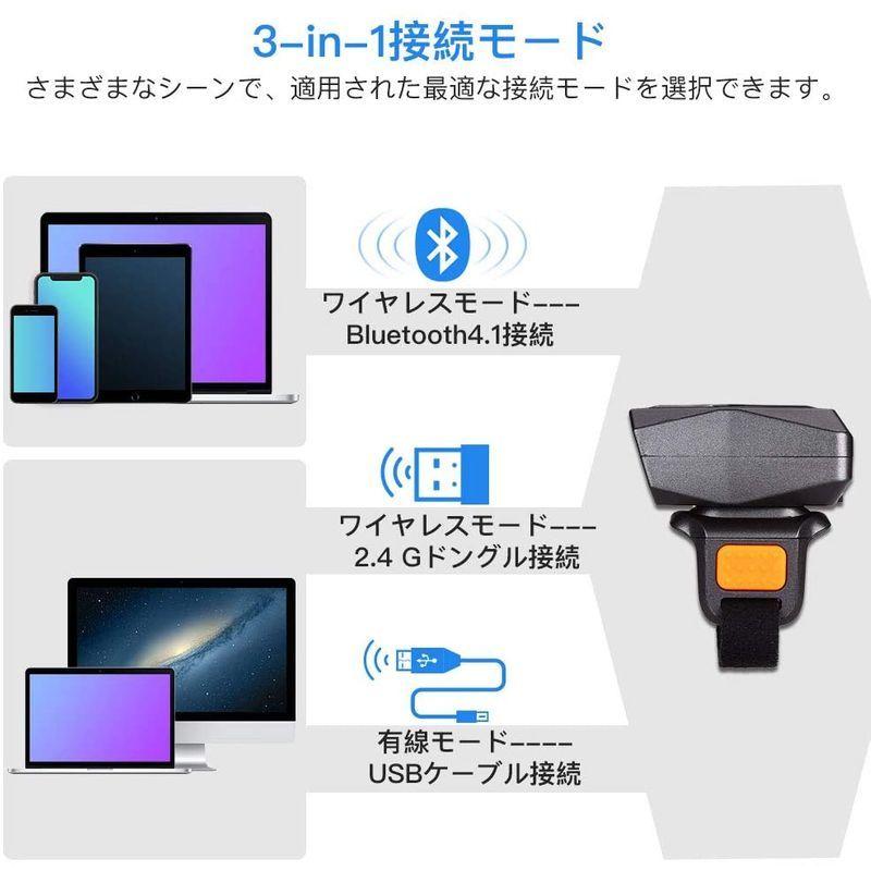 Eyoyo 超小型 バーコードスキャナー USB有線/Bluetooth/2.4 Gドングル 3in1 携帯便利 ミニ 指輪型バーコードスキ  :20220410220859-00264:April store - 通販 - Yahoo!ショッピング