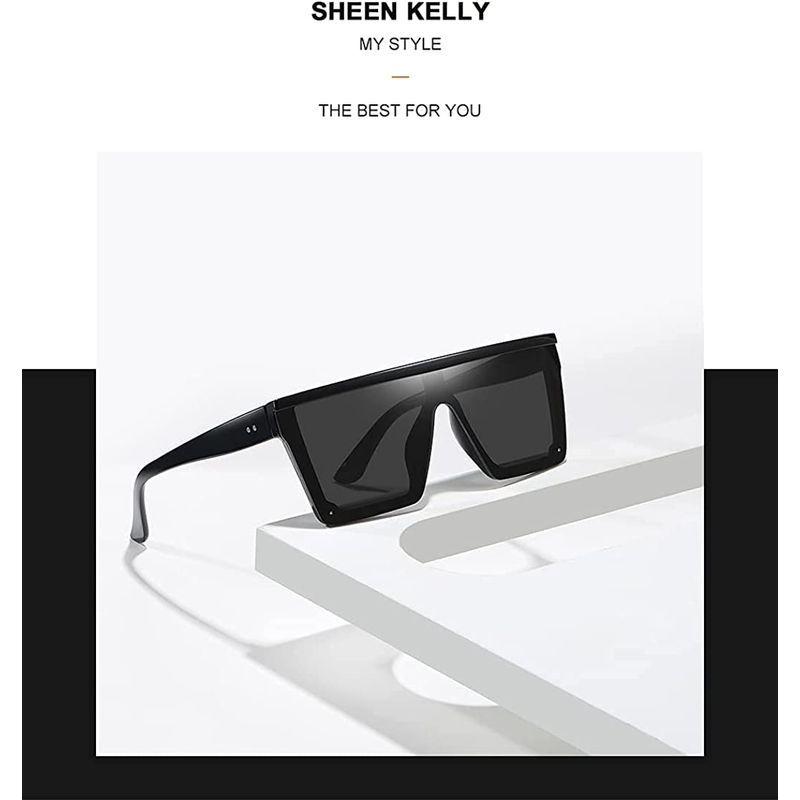 ファッション特大サングラスシャムレンズサングラス女性男性フラットトップサングラス簡潔なスタイルuv400 April Store 通販 Yahoo ショッピング