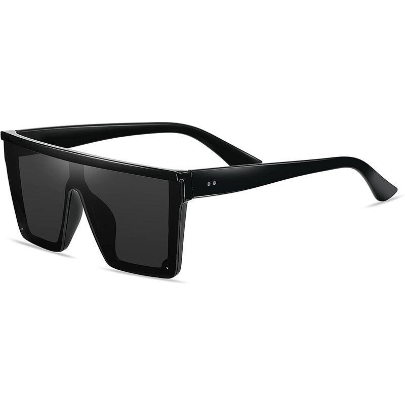 ファッション特大サングラスシャムレンズサングラス女性男性フラットトップサングラス簡潔なスタイルuv400 April Store 通販 Yahoo ショッピング