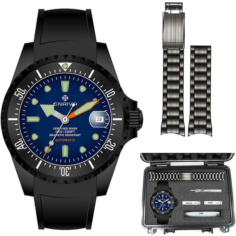 ENRIVA ダイバーズウォッチ 逆回転防止ベゼル(セラミック) 自動巻き 腕時計 日付表示 1000メートル専門防水 NH35 スポーツ 逆回転防止ベゼル セラミック ダイバーズウォッチ 自動巻き 腕時計 日付表示 1000メートル専門防水 NH35 スポーツ