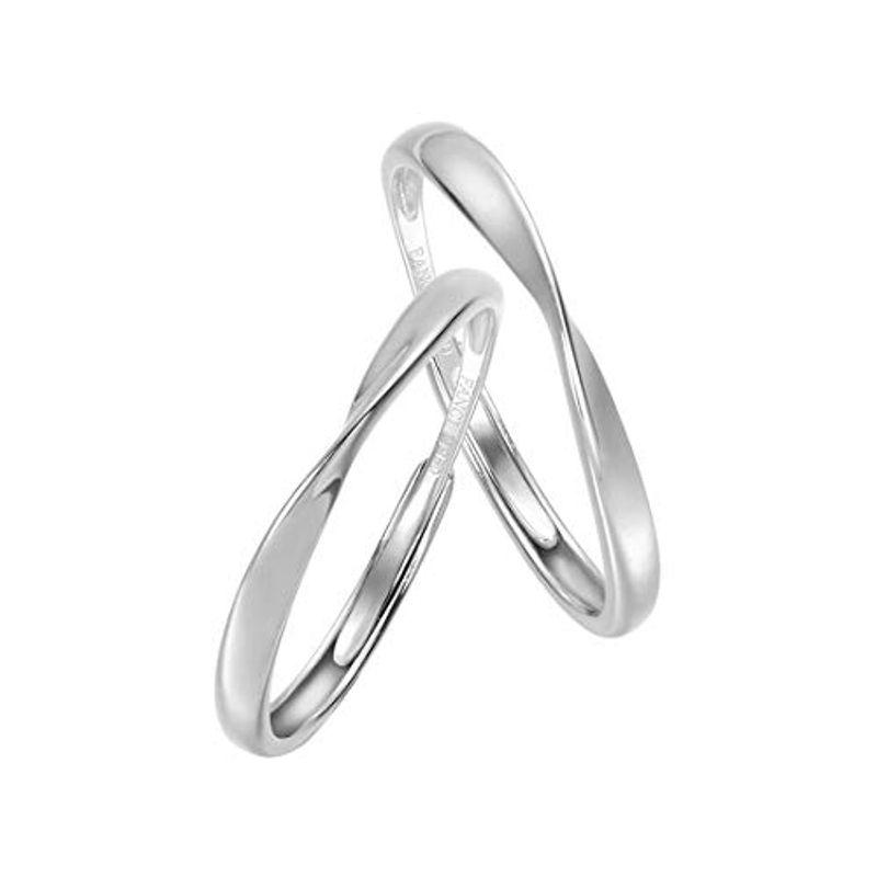 FANCIME プラチナ ペアリング Pt950 リング 2個セット 調節可能 婚約指輪 結婚指輪 2本ペア 永遠の輝き ギフトボックス付