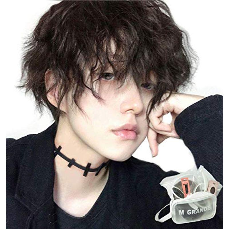 April Storeエムグランデ プレミアム ウィッグ 現役トップスタイリスト監修 6点セット かっこいい クール メンズ かつら Wig ショート イケメン 全国総量無料で