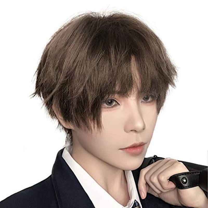 受注生産品 カイリサ Kailisa フルウィッグ ウィッグ かつら ショート メンズ 男装 ファッション ゆるふわ 自然 原宿 耐熱 ネット付き