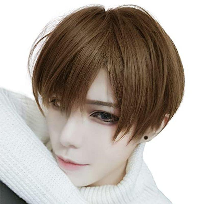 1169円 超安い品質 Hawkko ウィッグ かつら メンズ ショート 原宿 イケメン ハンサム 男装 自然 小顔 耐熱 人気 ファッション ふわふわ