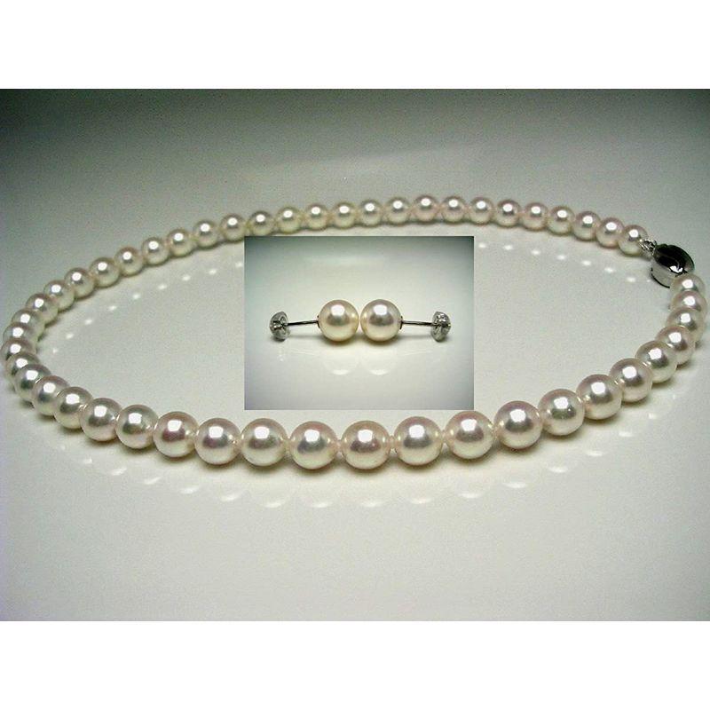 【ラスト1点】 Isowa Pearl（伊勢志摩の真珠専門店 イソワパール） アコヤ真珠 ネックレス ピアス セット 7.5-8.0mm ホワイトピンク シ 【N1429750169】(49927円)