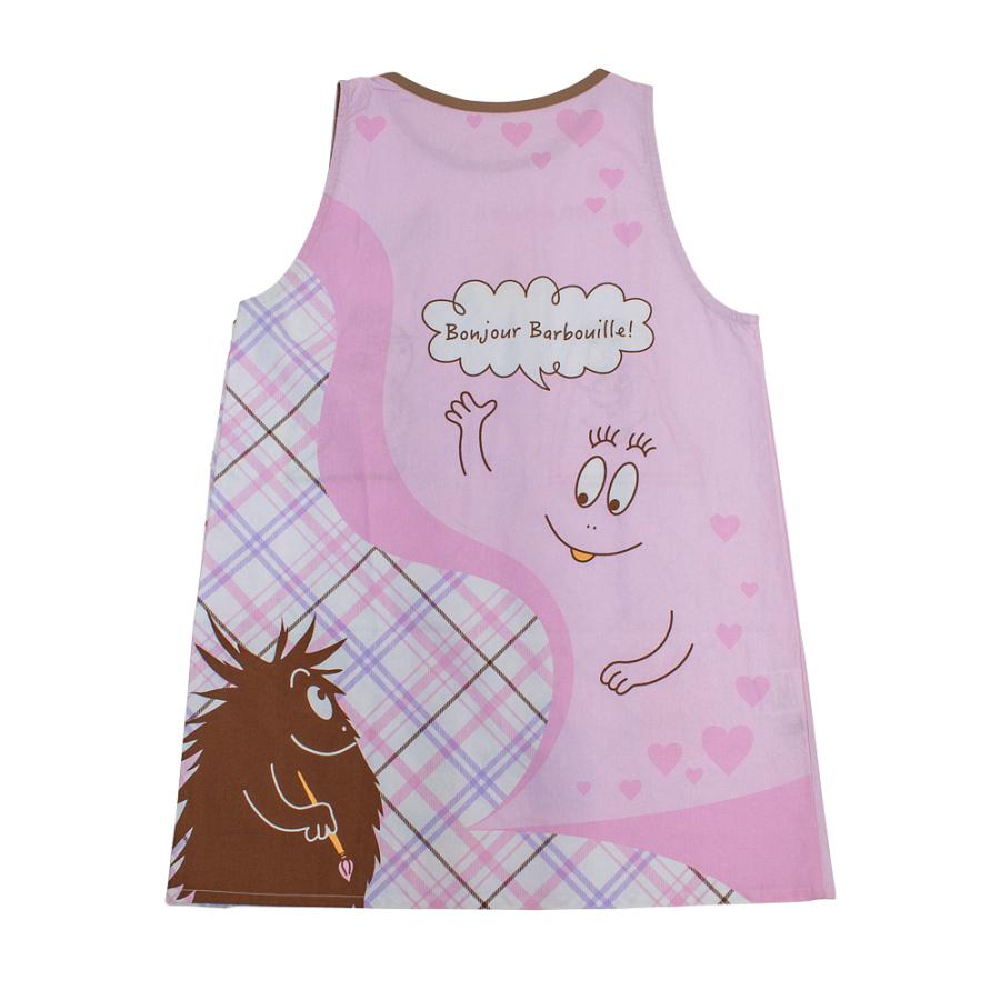 エプロン 保育士 バーバパパ（ピンク）かぶり Mサイズ【ネコポス送料