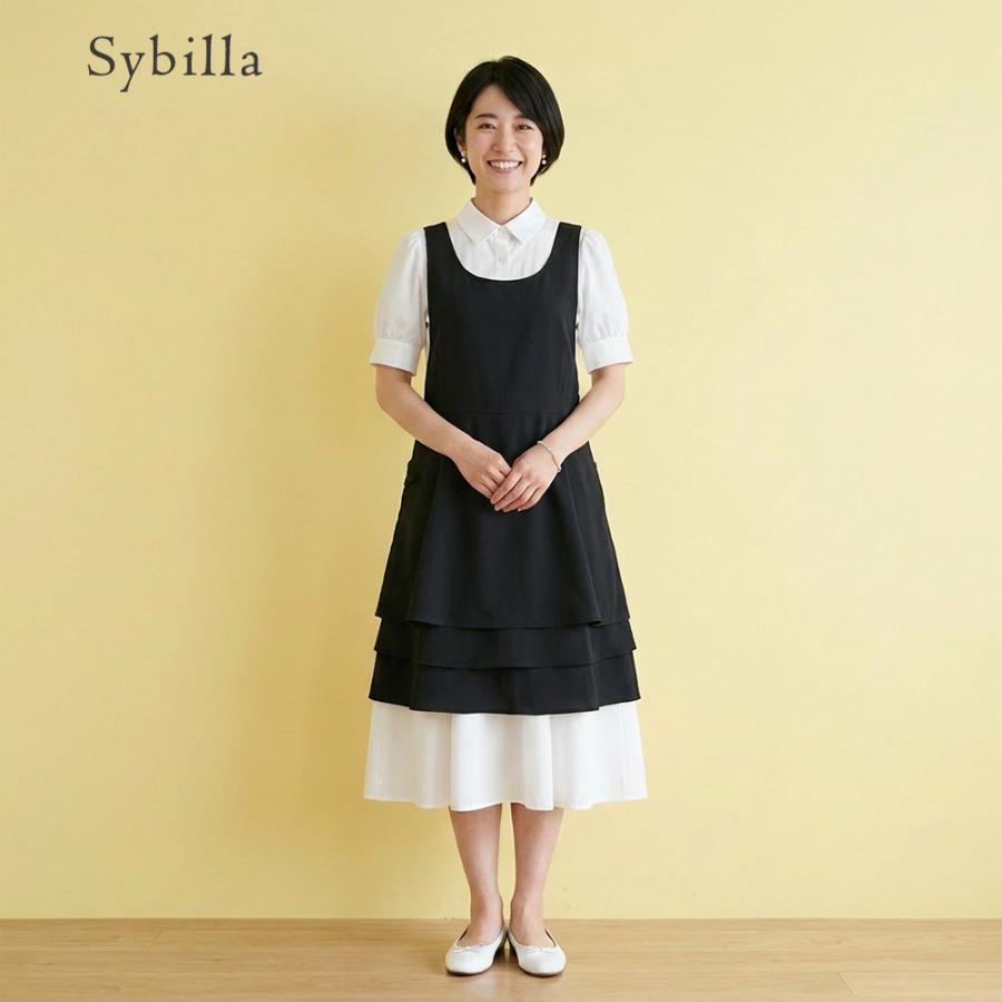 Sybilla（シビラ） エプロン おしゃれ ブランド クロスかぶり型
