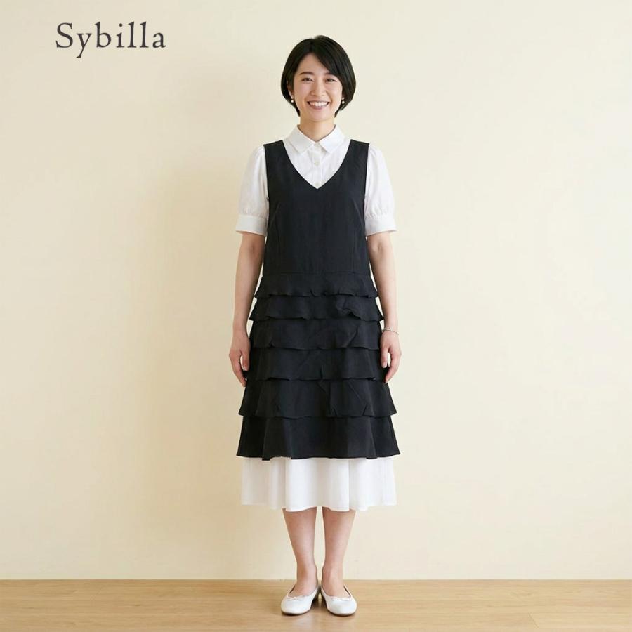 Sybilla（シビラ） エプロン おしゃれ ブランド クロスかぶり型