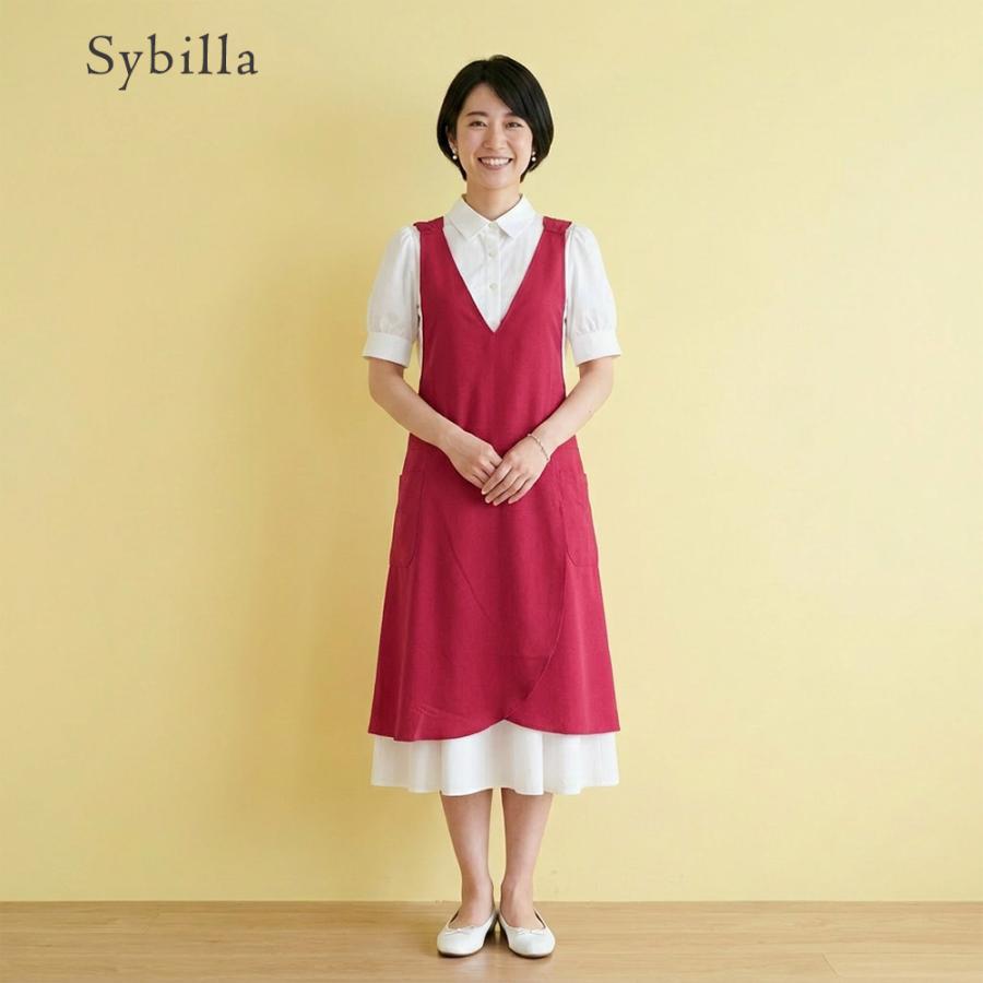 Sybilla（シビラ） エプロン おしゃれ ブランド クロスかぶり型