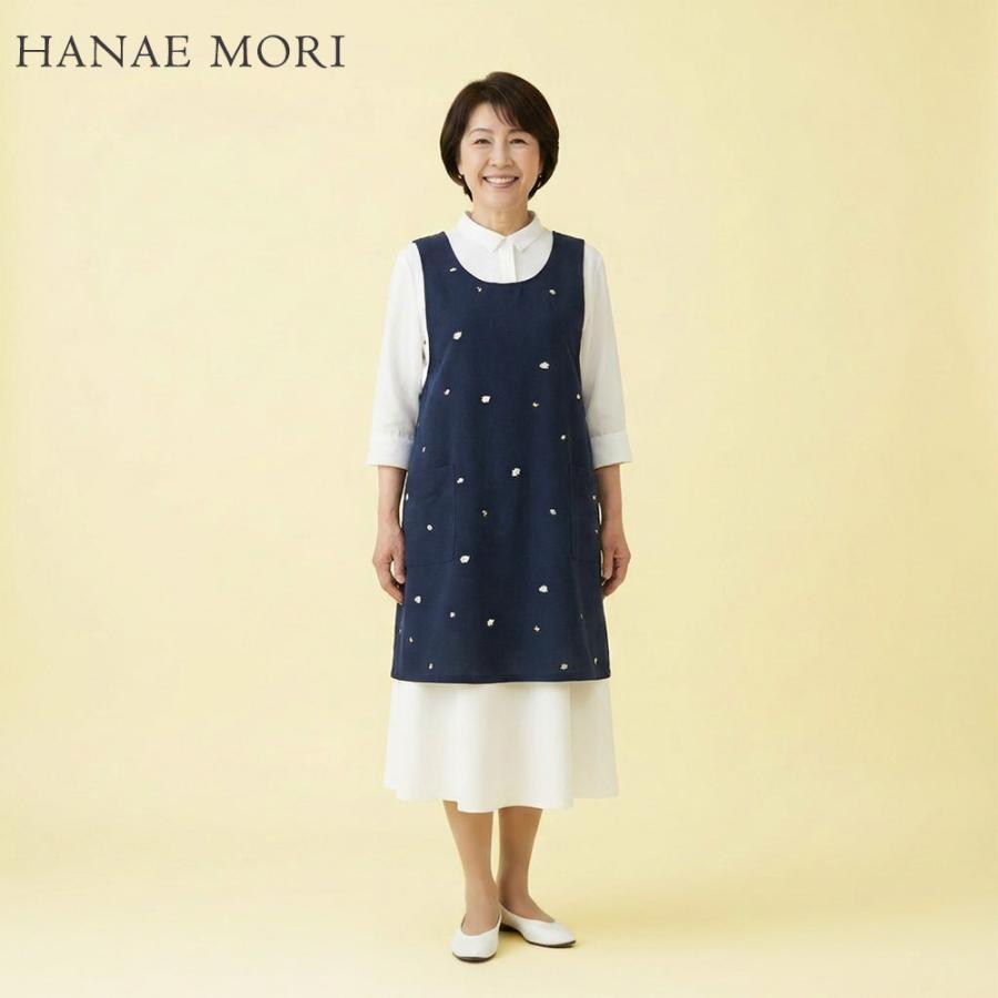 HANAE MORI（ハナエモリ） エプロン 森英恵 おしゃれ 袖なしかっぽう着