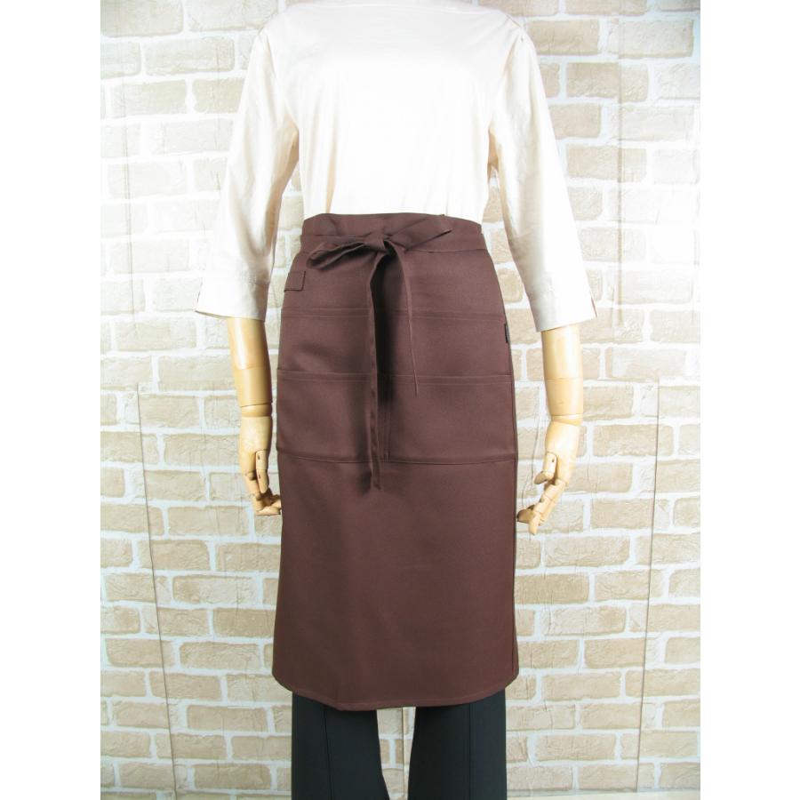 エプロン 前掛け ロング 赤 緑 茶 男女兼用 創作工房 日本製 おしゃれ