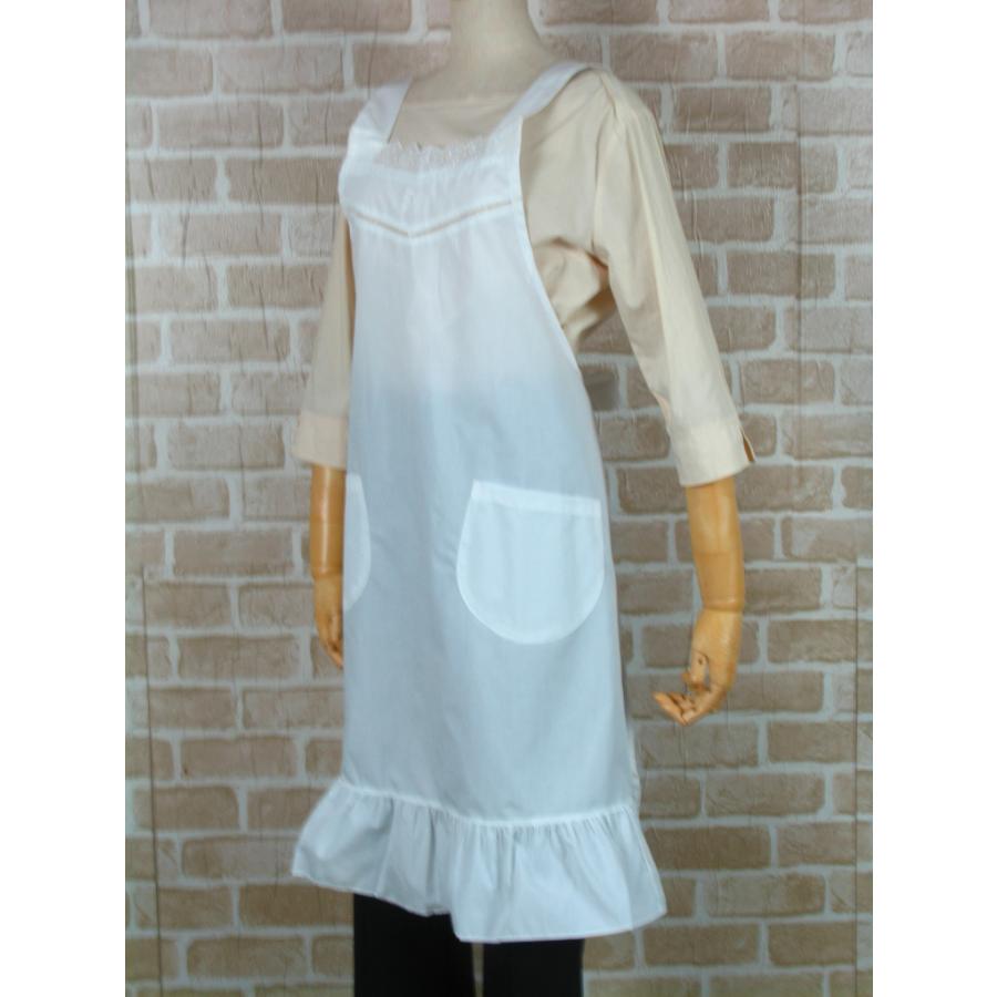 エプロン 白 日本製 レース フリル たすき掛け ブロード生地 ｌ かわいい おしゃれ 可愛い 女性 レディース 母 X型 後ろクロス セレモニー フォーマル 冠婚葬祭 74 3109 エプロン老舗メーカーniwa にわ 通販 Yahoo ショッピング