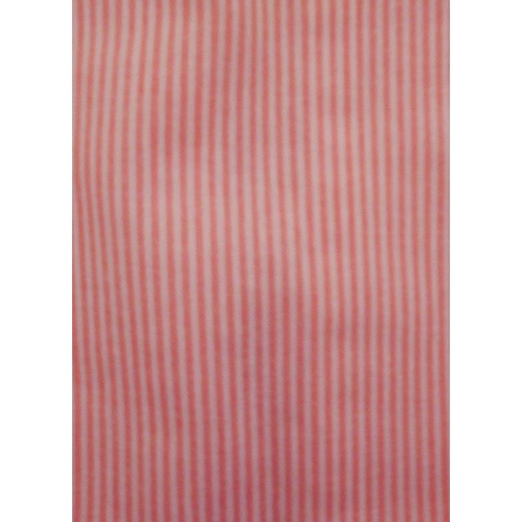 割烹着、スモック ひも割烹着ロングタイプ ストライプ ピンク白