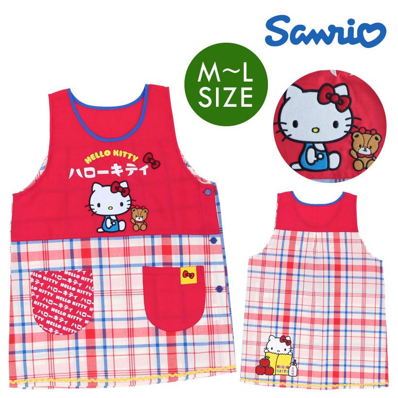 ハローキティのキャラクターエプロン かわいい 保育士 キティ ハローキティのキャラクターエプロン かわいい 保育士 キティ