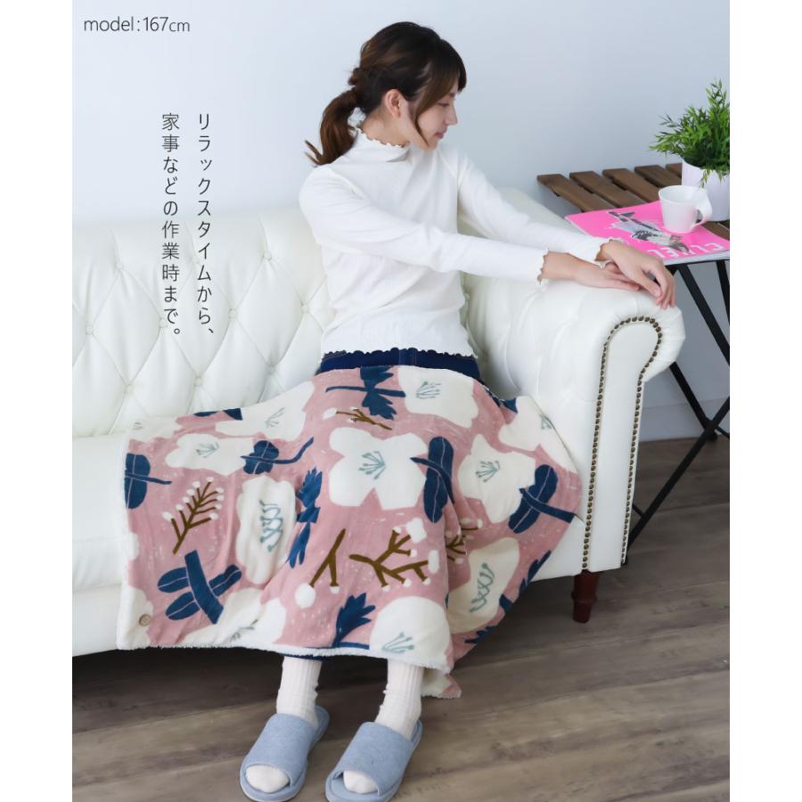 専用⭐みかん❤極暖Wボア❤特大ブランケット⭐猫ちゃん 4WAYねこ・花柄 裏ボアブランケットS【70×100cm】猫 フラワー 北欧