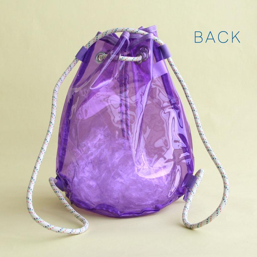 キッズクリア巾着2WAYバッグ プールバッグ ビニールバッグ