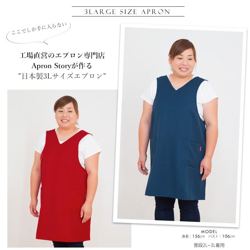 Apron Story（エプロンストーリー） 大きめサイズのVネックバック