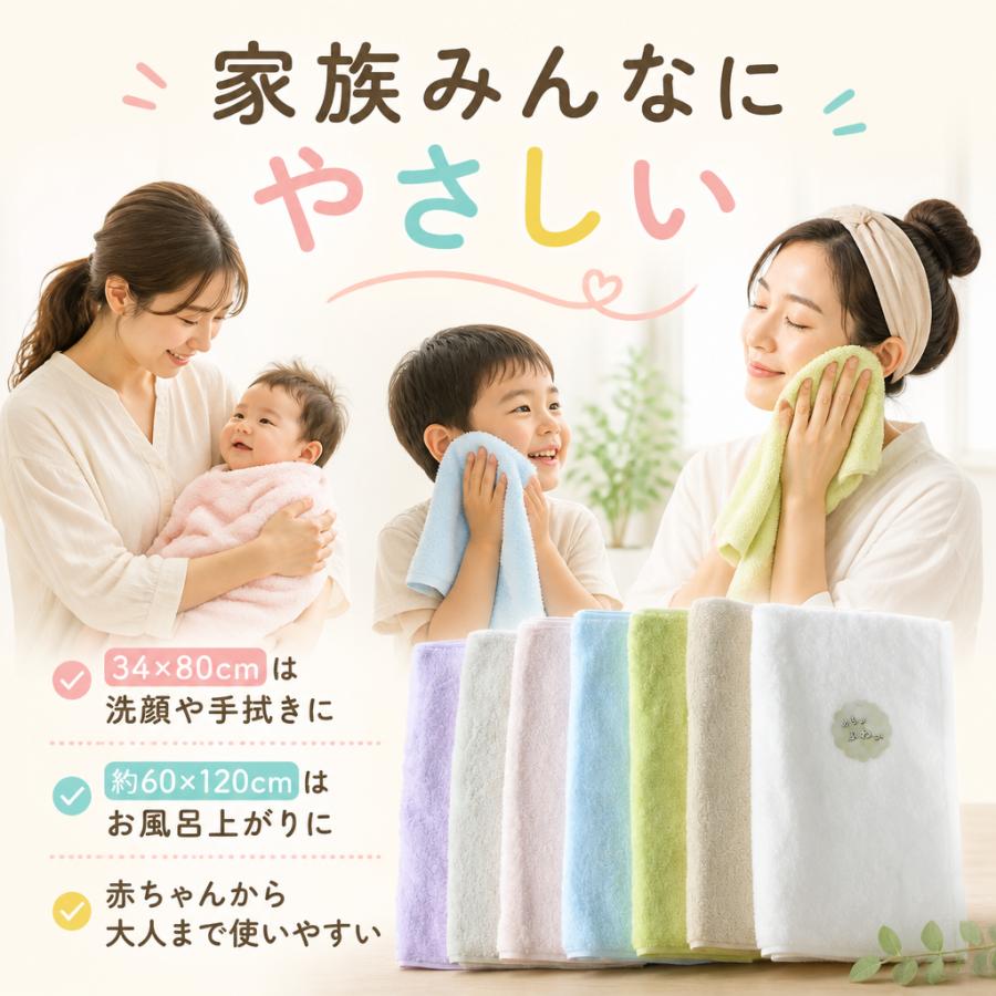 めちゃふわフェイスタオル＆バスタオル 【34×80】【60×120】無撚糸