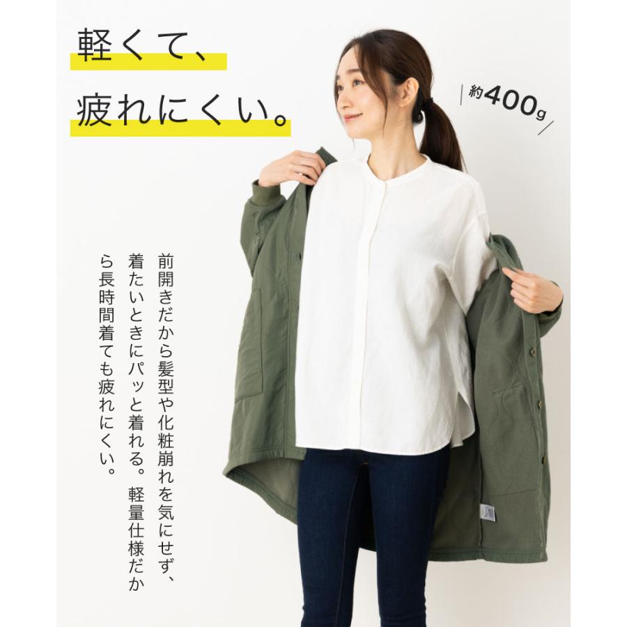 撥水加工キルティング裏フリースエプロン 割ぽう着 あったか おしゃれ