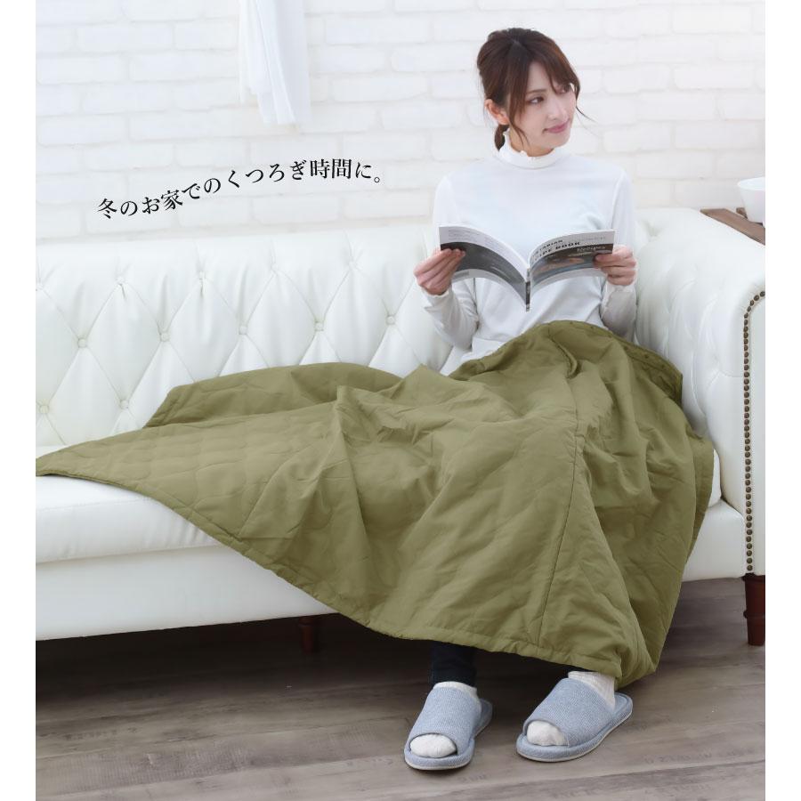 キルティング巻きスカート ひざ掛け 厚手 キルト シンプル おしゃれ 裏