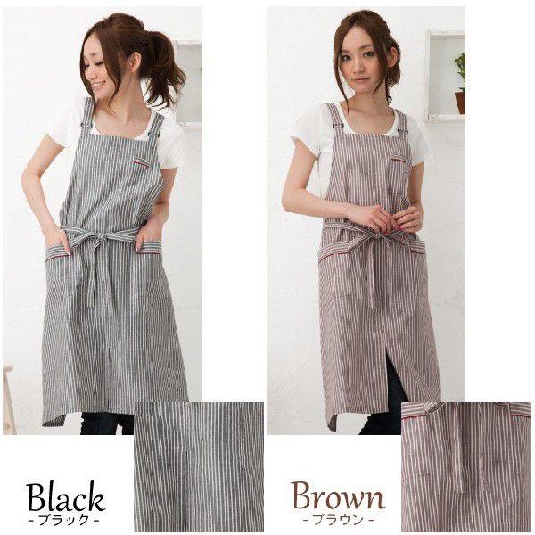 Apron Story 【メール便対応可】ダンガリーストライプエプロン