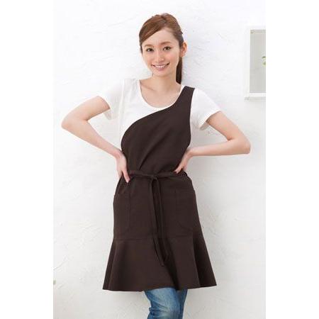 ワンショルエプロン　ベージュ Apron Story ワンショルダーエプロン（撥水・撥油加工）【メール