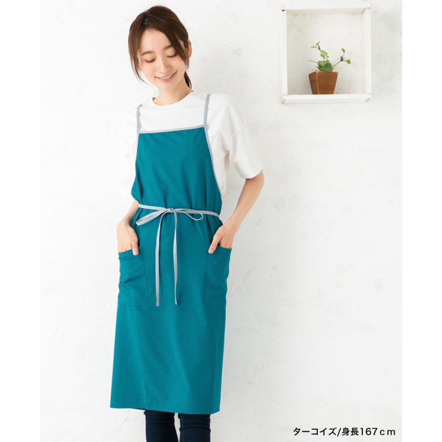 Apron Story 完全ノンアイロン!! バイカラークロスエプロン 日本
