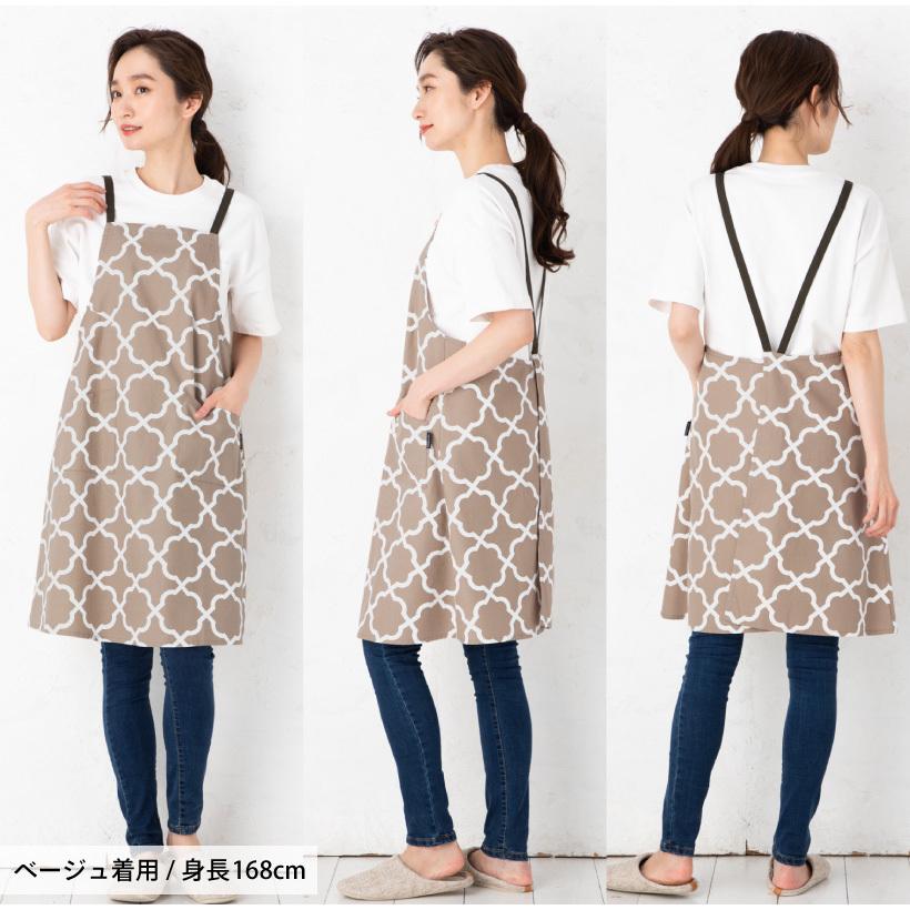 テレサ　バッククロス　Aラインコットンリネンエプロン Apron Story（エプロンストーリー） Aラインバッククロスエプロン